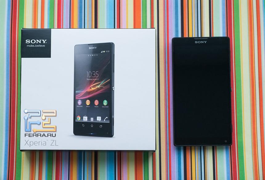 Sony Xperia ZL и его упаковка